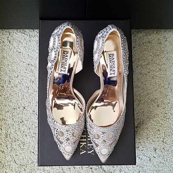 🎉HP🎉NWT Badgley Mischka Latte colored Marissa heel 6.5 - Picture 6 of 8